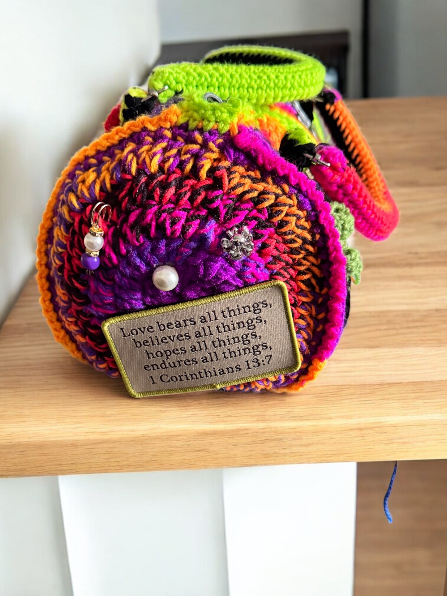 Custom crochet Duffel bags