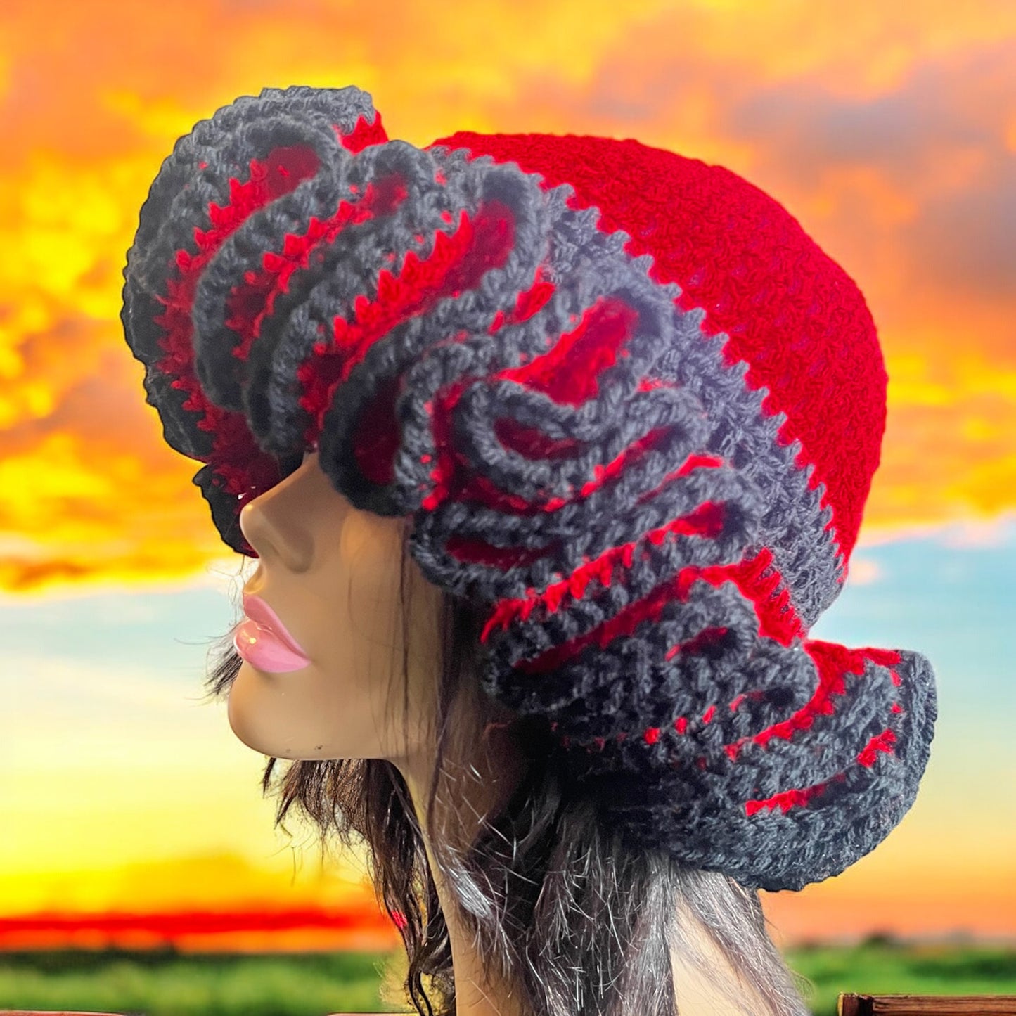 Crochet Ruffle Hats