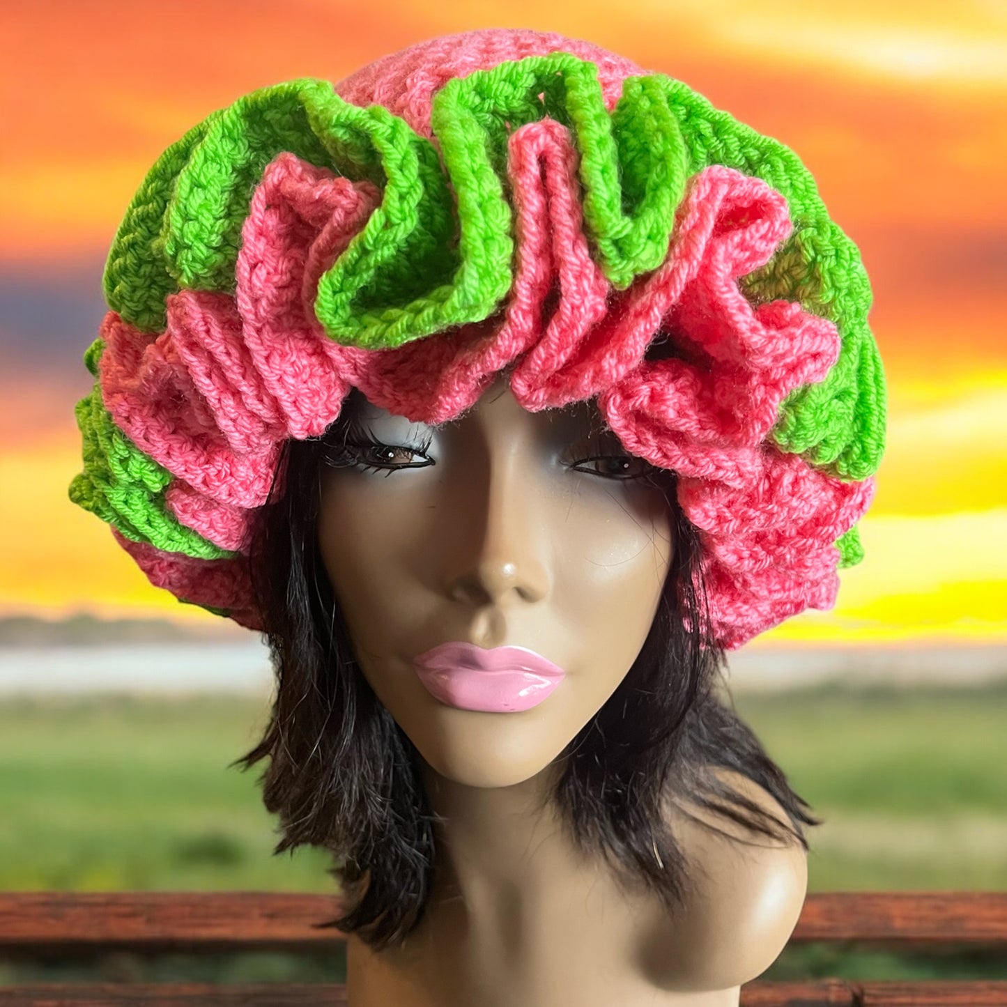 Crochet Ruffle Hats