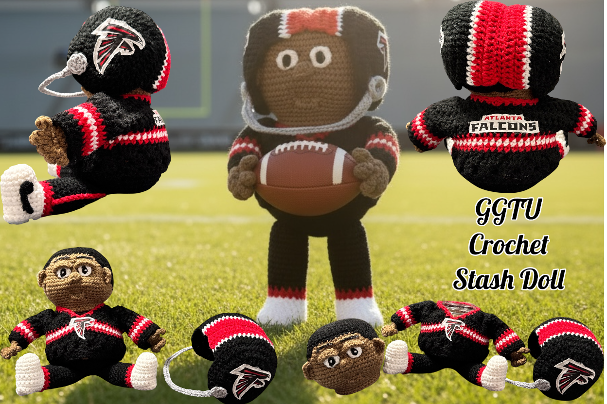 Atlanta Falcons Crochet Stash Doll