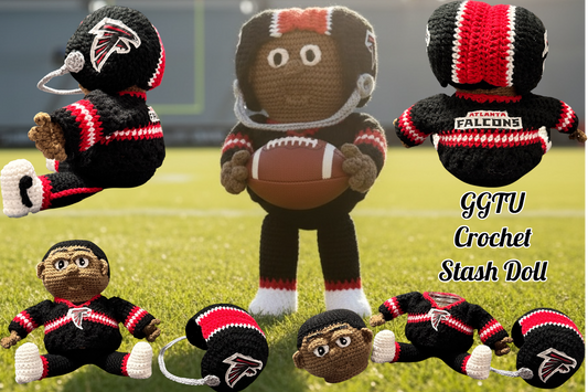 Atlanta Falcons Crochet Stash Doll
